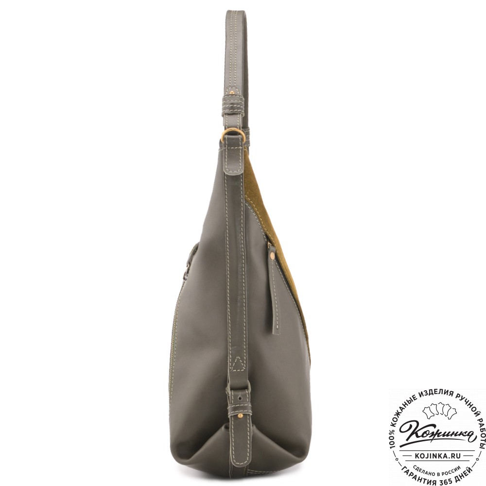  Женская кожаная сумка "Эмилия" (хаки)